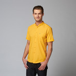 Thorpe Button Down Shirt // Yellow Polka Dot (L)