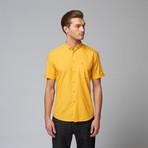 Thorpe Button Down Shirt // Yellow Polka Dot (S)