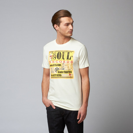 Caswell Printed Tee // Vintage White (XS)