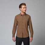 Sylvester Button Up Shirt // Brown Polka Dot (L)