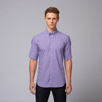 Tailorbyrd // Koki Short Sleeve Button Down Shirt // Purple (S)