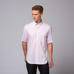 Tailorbyrd // Selang Short Sleeve Button Down Shirt // Pink (L)