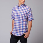 Denpasar Short Sleeve Button Down Shirt // Navy (L)