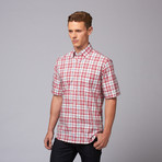 Amed Short Sleeve Button Down Shirt // Red (S)