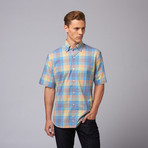 Bali Short Sleeve Button Down Shirt // Turquoise Multi (S)