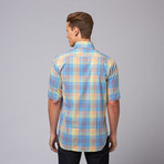 Bali Short Sleeve Button Down Shirt // Turquoise Multi (M)