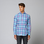 Paraiso Long Sleeve Button Down Shirt // Turquoise (L)