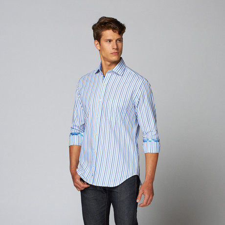 San Jose Long Sleeve Button Down Shirt // Aqua (S)