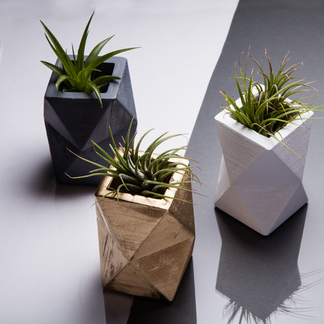 Tall Geometric Containers // Set of 3