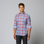 Island Fin Long Sleeve Button Down Shirt // Blue (L)