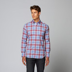 Island Fin Long Sleeve Button Down Shirt // Blue (2XL)