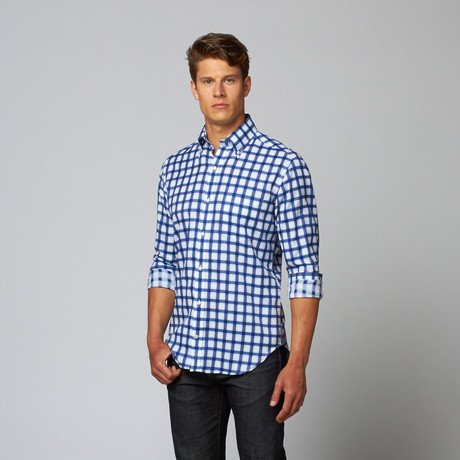 Trunk Bay Long Sleeve Button Down Shirt // Navy (S)