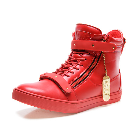 Zion High Top // Red Lambskin (US: 8)