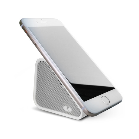 Wedge Portable Bluetooth Speaker and Stand // White