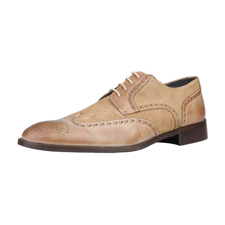 Dino Leather + Suede Brogue // Sand (Euro: 40)
