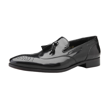 Chico Leather Perforated Loafer // Black (Euro: 42)