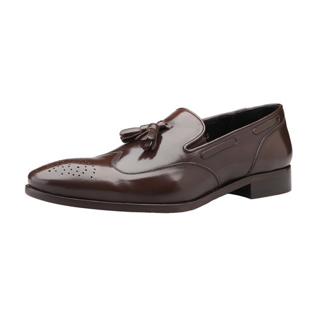 Chico Leather Perforated Loafer // Brown (Euro: 41)