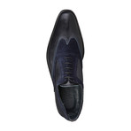 Dadino Leather + Suede Shoe // Blue (Euro: 40)