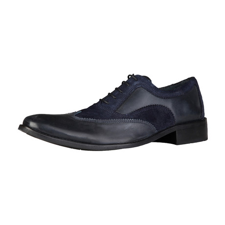 Dadino Leather + Suede Shoe // Blue (Euro: 40)