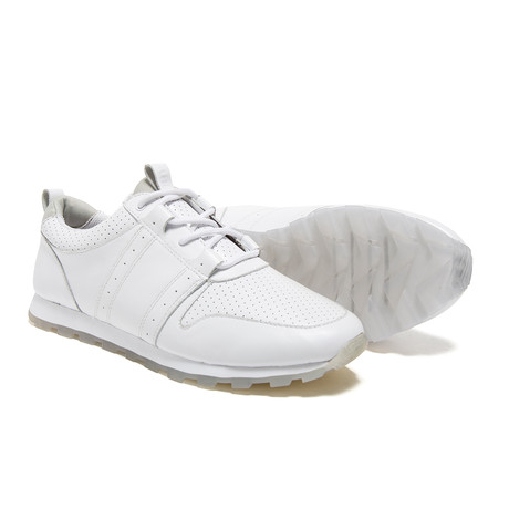 Clae // Mills Sneaker // White Tumbled Leather (US: 8)