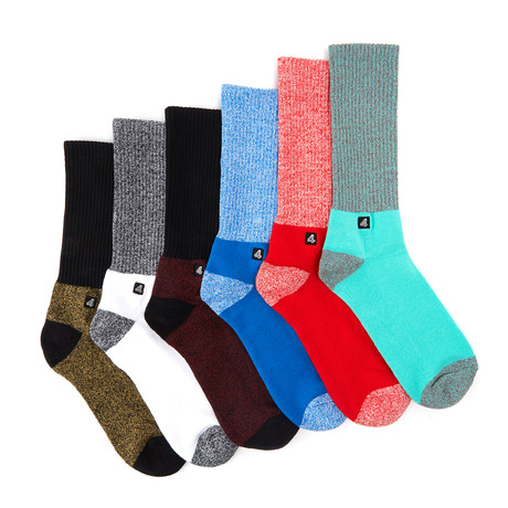 Solid Top Sock Combo // Set of 6