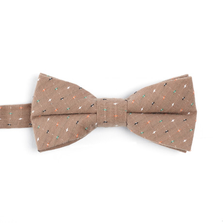 Raindrop Bowtie // Light Brown