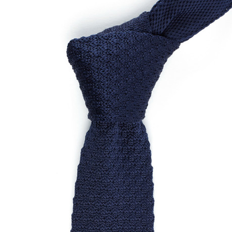 Slim Knit Tie // Navy