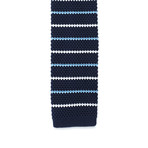 Striped Knit Tie // Navy + Sky Blue