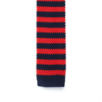 Striped Knit Tie // Navy + Red