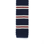 Striped Knit Tie // Navy + Wine