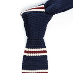 Striped Knit Tie // Navy + Wine