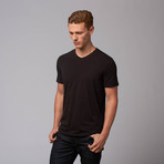 Stretch V Neck Tee // Black (M)