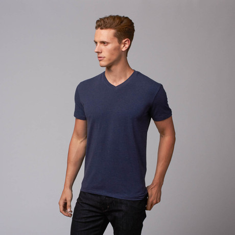 Stretch V Neck Tee // Midnight (S)