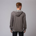 Two-Tone Zip Hoodie // Coal (S)