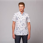 Howe // Skeleton Reef Button Down Shirt // White  (M)