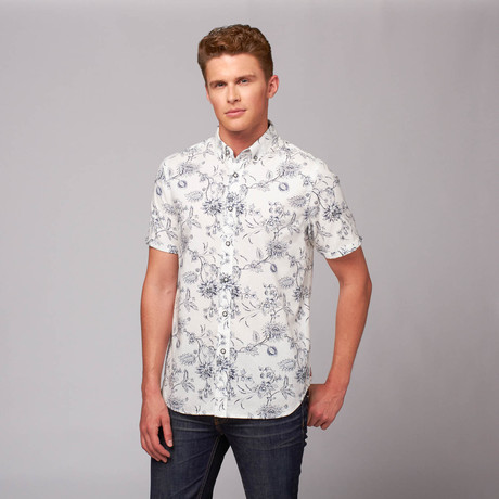 Howe // Intoxicated Button Down Shirt // White (S)