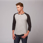 Howe // Butta Cup Henley // Black + White (XL)