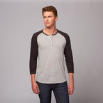 Howe // Butta Cup Henley // Black + White (XL)