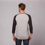 Howe // Butta Cup Henley // Black + White (XL)