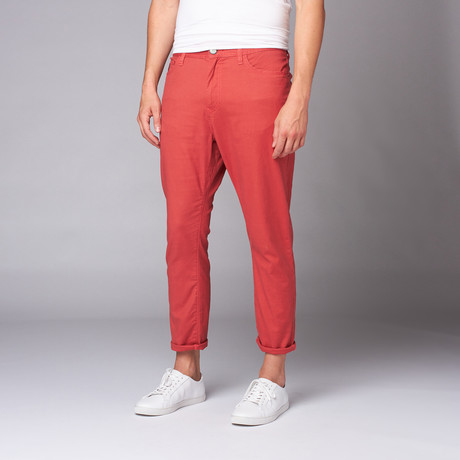 Howe // New Slang Cropped Pant // Apple Red (40WX30L)