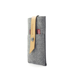 Leather + Wool Felt iPhone Wallet // Khaki (iPhone 6/6s)