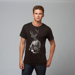 Deer Slub Cotton Tee // Black (XL)