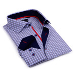 Trimmed Check Shirt // Small Black + Blue Plaid (L)