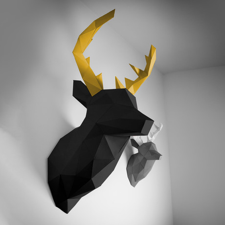 Deer // XL (Black + Gold)