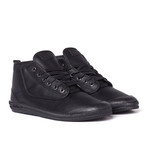 High Leap Leather Sneaker // Black + Black (US: 8)