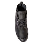 High Leap Leather Sneaker // Black + Black (US: 11)