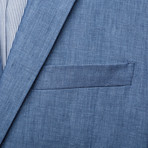 Daniel Hechter // Tailored Linen Jacket // Medium Blue (US: 42L)