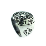 Compass Signet Ring (Size 4)