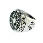 Compass Signet Ring (Size 4)