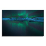 Aurora Reflection At Jokulsarlon (16"W x 13"H x 1"D)